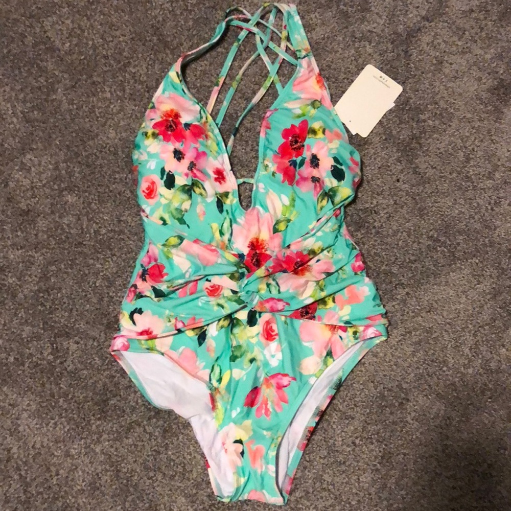 Mint Green floral Athena one piece